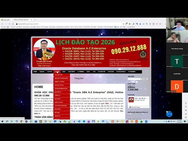 Buổi 08 - Trước buổi học | Trần Văn Bình - Bậc thầy Database