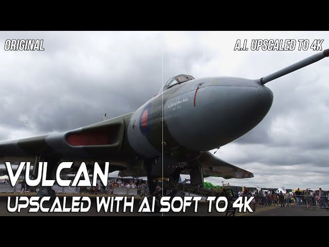 4K UHD AVRO VULCAN Return and Farewell to Flight  Upscaled with A.I. Software to 4K .