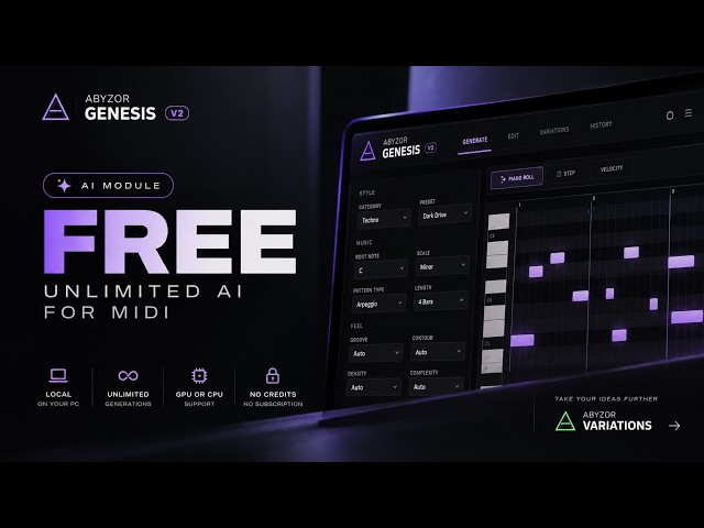 ABYZOR MIDI AI — 100% Free Local AI for MIDI | Unlimited Generations