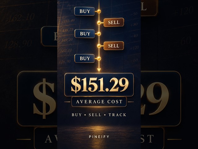Track Cost Basis Across Buys and Sells | Pineify #Shorts #tradingview #aitrading #stock