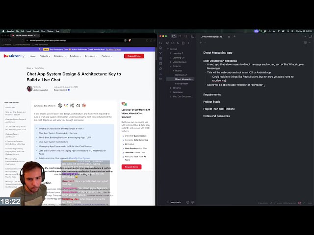 Day 152 learning web dev: Building a Direct Messaging App (no AI)