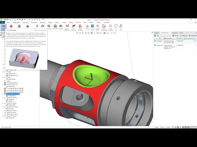 Setting Up Your Lathe in ESPRIT - Part 13: 3D Roughing and Inserting Operations