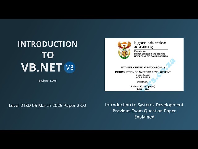 VB.NET Tutorial | Solve ISD NCV Level 2 Question 2 (Wig Ordering System)