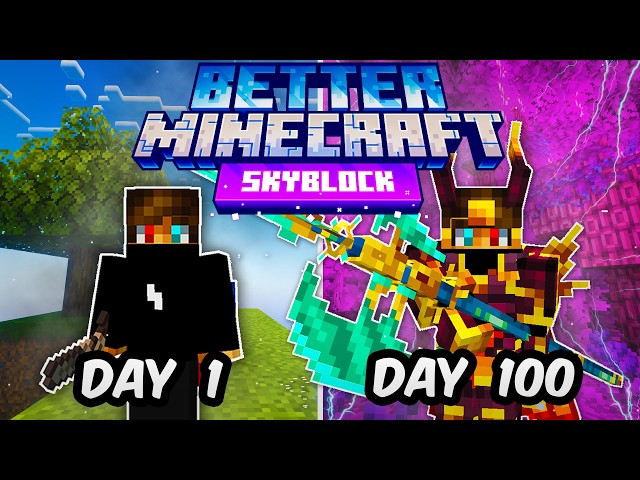 I Spent 100 Days in BETTER MINECRAFT SKYBLOCK