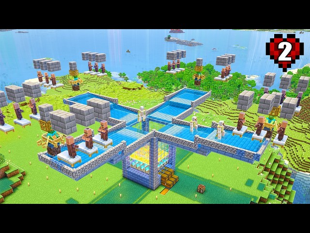 100 Days Building Auto Farms in My Forever World in Minecraft Hardcore