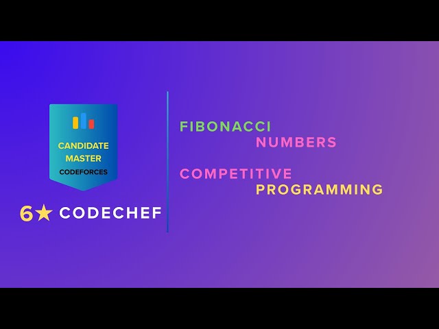Fibonacci Numbers | Number Theory for Competitive Programming