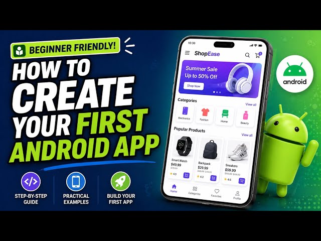 How to Create Your First Android App in Android Studio - Beginner Tutorial