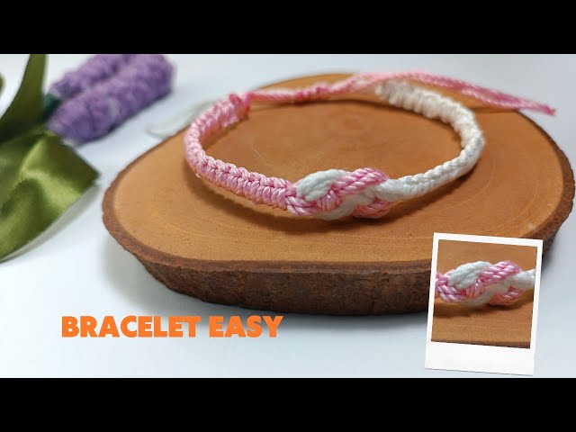 Cara Membuat Gelang dari Benang Rajut | Easy and Simple bracelet| Macrame bracelet tutorial