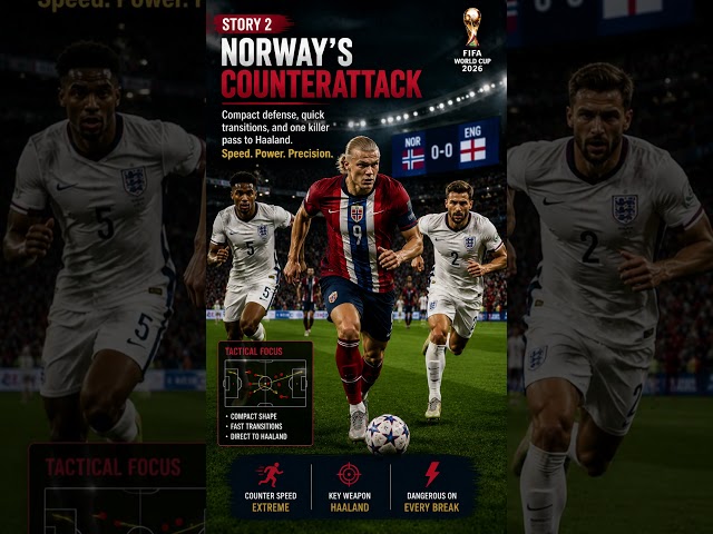 3 Tactical Stories for Norway vs England #NorwayVsEngland #WorldCup2026 #QuarterFinals #Predictions