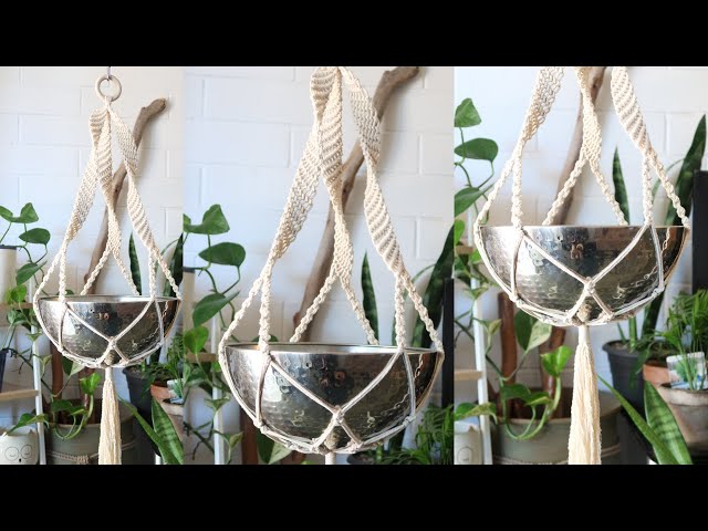 DIY Macrame plant hanger | Large spiral macrame plant hanger tutorial