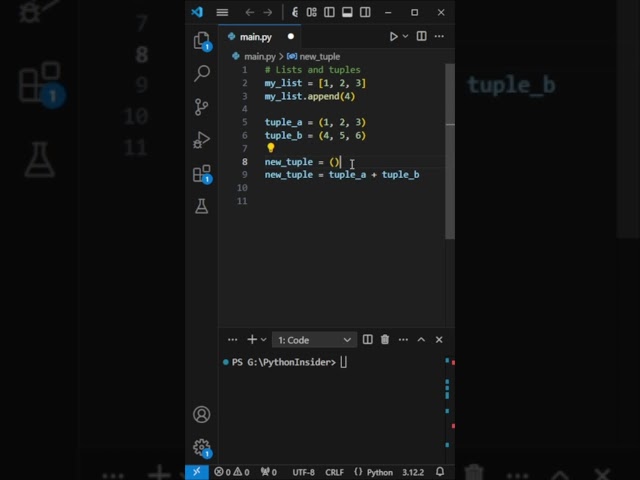 Python Lists vs Tuples: Quick & Funny Breakdown #shorts #python #coding