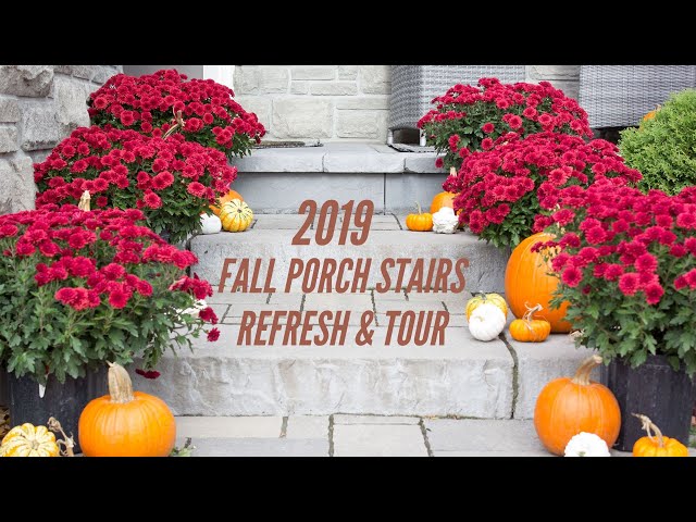 2019 Fall Porch Stairs Refresh & Tour | Fall Decorate With Me