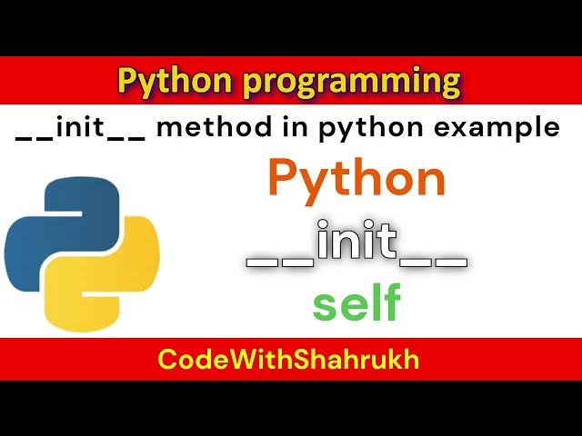 init method in python example.