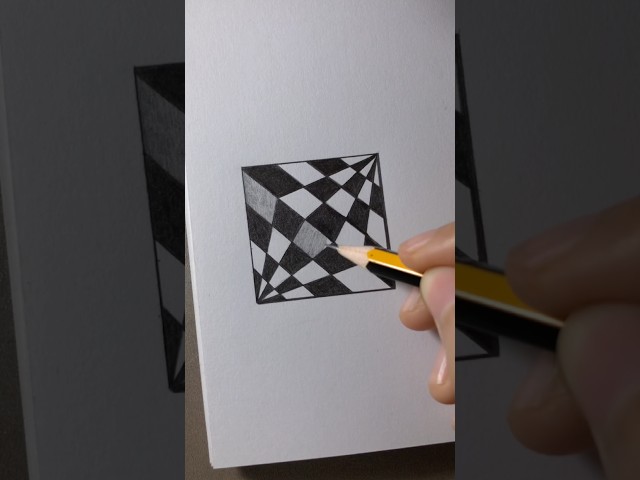 Easy 3D drawing  tutorial ✨ #drawing #3d #easydrawing