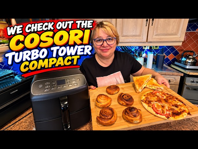 Cosori Turbo Tower Compact Even Cooking 30% Quicker