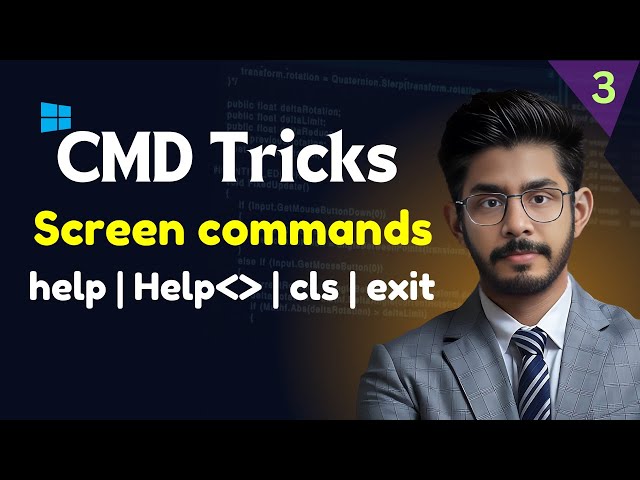 Command Prompt Tricks & Hacks | CMD | Screen Command | help, cls, exit
