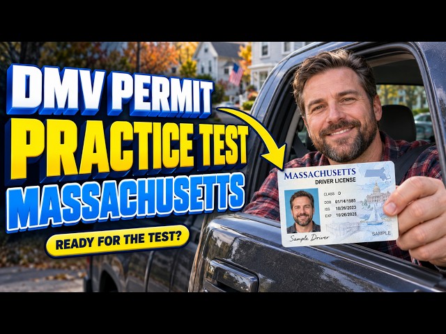 Massachusetts Permit Test 2026: Can You Score 18 out of 25?