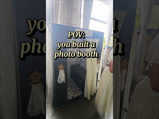 Our Handcrafted modular photo booth splits into four lightweight pieces for easy transport