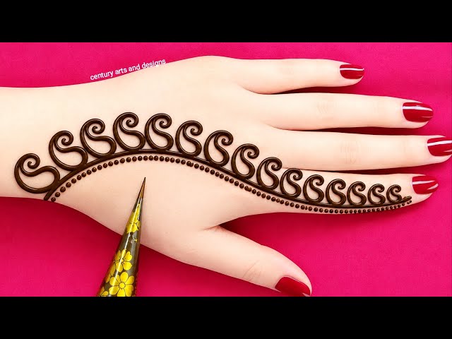 Easy back hand mehndi design | New mehandi ka design | Simple mehndi design | Mehndi design | mehndi