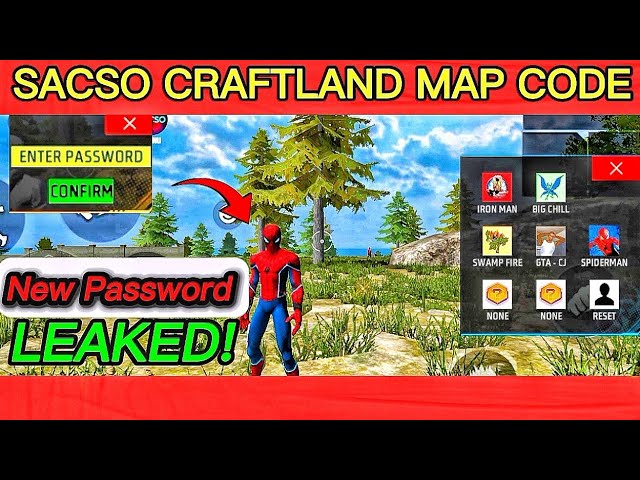 🤔 New Secret Code Sacso craftland map | 100% Working Password | Free Fire India #shorts #viral