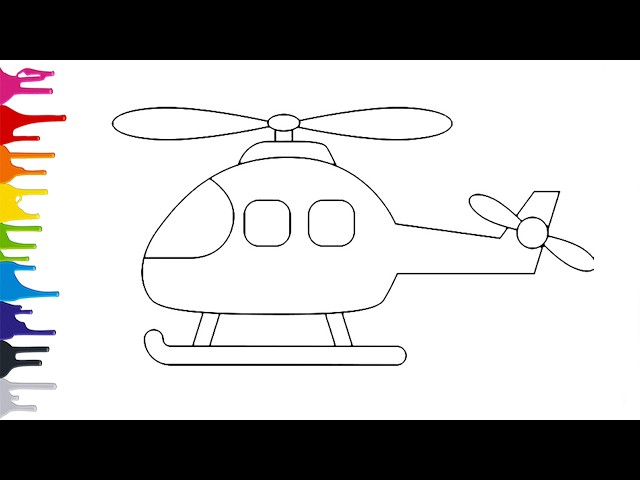 How to Draw a Helicopter Step by Step 🚁 | Easy Helicopter Drawing Tutorial