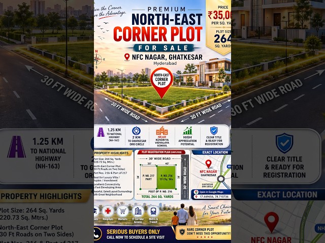 Your Dream Home Starts Here | Premium North-East Corner Plot | Ghatkesar