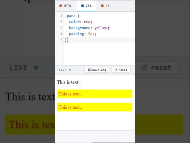HTML CLASS Selector #coding #programming #csstutorial