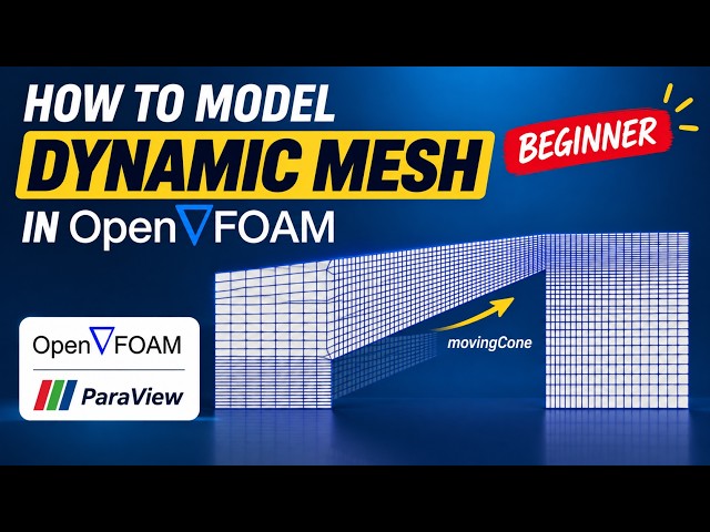 How to Model Dynamic Mesh in OpenFOAM | movingCone Tutorial for Beginners