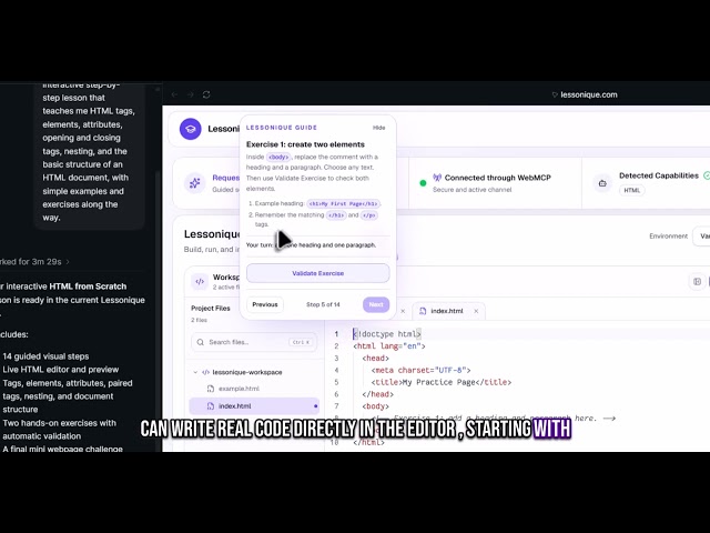 Lessonique — Learn to Code with ChatGPT & WebMCP | Challenge Demo