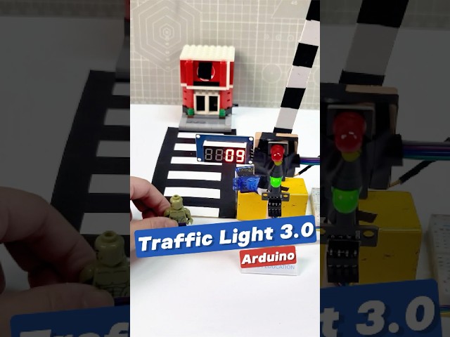 Arduino Smart Traffic Light with Servo Barrier & Countdown! 🚦#arduino  #arduinoproject