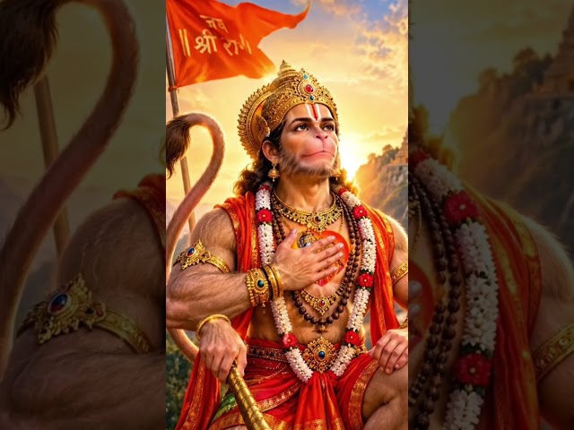 🚩❤️ **“अंजनी पुत्र के हृदय में बसे हैं रघुनंदन… और जिस हृदय में राम हैं, वहाँ डर कैसा? 🙏🚩”** #viral