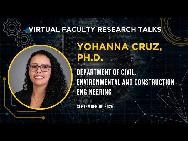 Yohanna Cruz, Ph.D. presents "When Buildings Care: Engineering Infrastructure Around Human Needs"