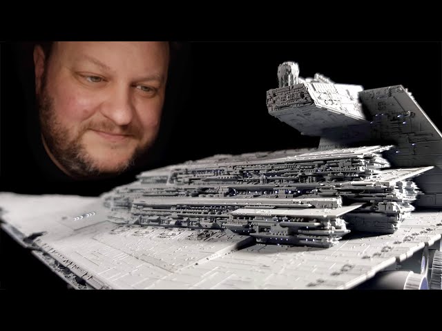Timelapse - Building and lighting Bandai's Star Destroyer model kit