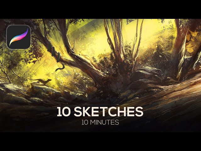 10 Sketches in 10 Minutes | Procreate Ipad | Digital Painting Timelapse