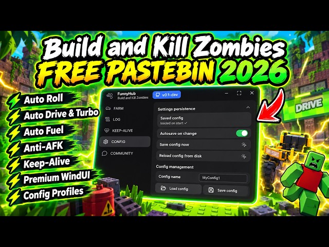 Build and Kill Zombies Script — FREE PASTEBIN 2026 (Kill Aura, Auto Farm, No Key)