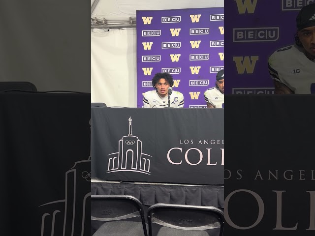 Demond Williams Jr. discusses Washington Huskies loss to USC Trojans #godawgs #purplereign