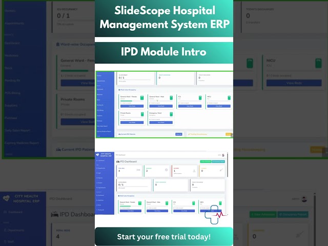 SlideScope Hospital Management System ERP - IPD Module Intro
