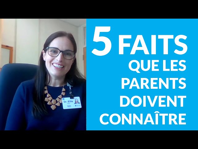 Les 5 FAITS que les parents doivent connaître à l’égard de la vaccination contre la COVID-19.