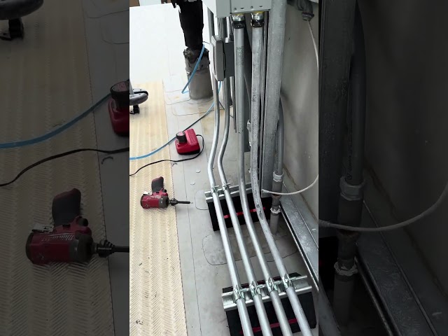 Rooftop conduit work ⚡️ #tools #electrican