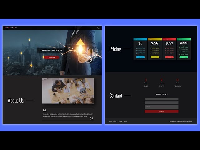 Business Website Design - Agency Website Design  HTML CSS JS