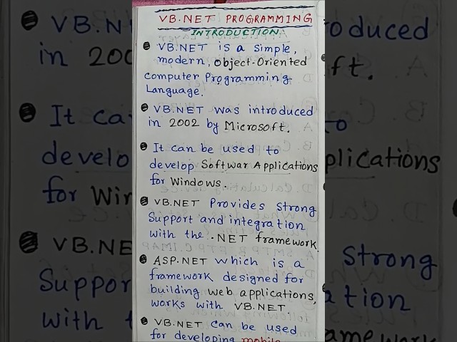 What is VB.Net? Difference between VB and VB.Net? l Dot.net framework l What is JIT? #shorts #vb.net