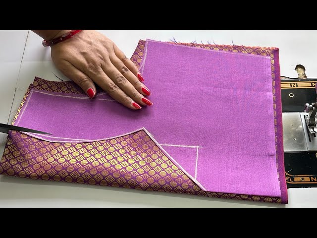 Blouse Ki Design | Simple And Easy Blouse Designs | Cutting And Stitching Back Neck Blouse Design