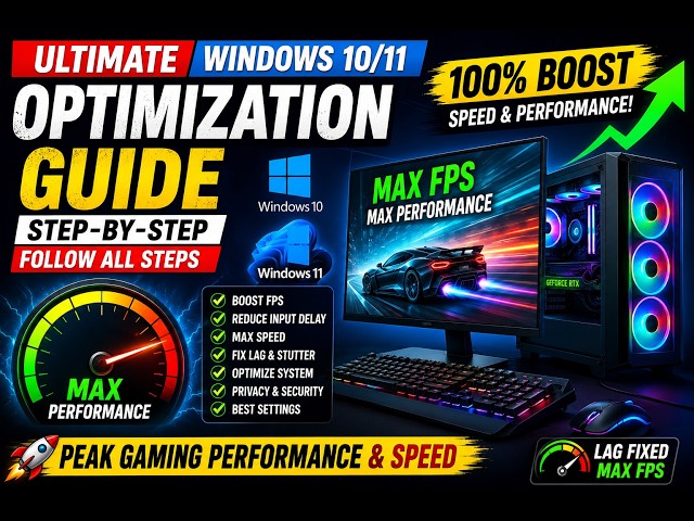 Ultimate Windows 10/11 Optimization Guide for Peak Gaming Performance and Speed 100 % BOOST speed