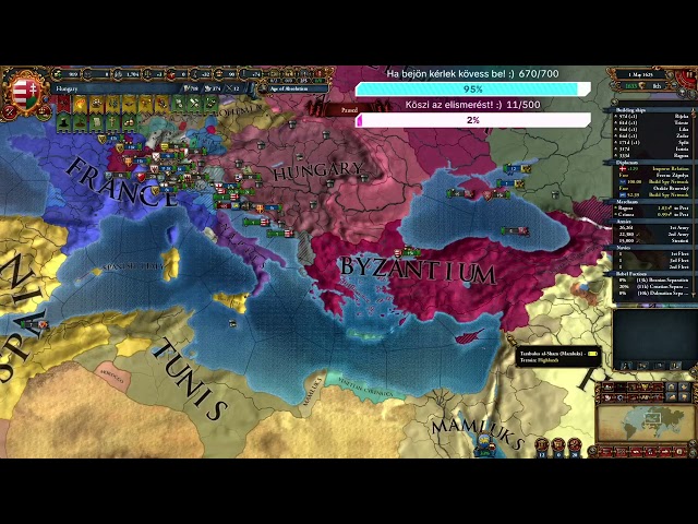 Taking Venice Capital & War with Poland EU4 Ep. 23 Hungary (Subtitles)