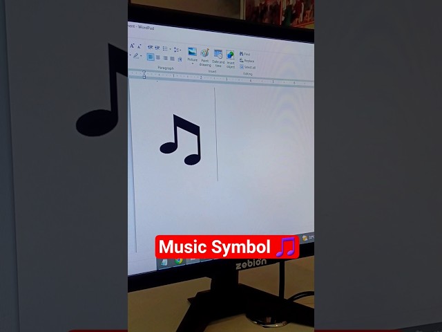 How to Create Music Symbol in Wordpad