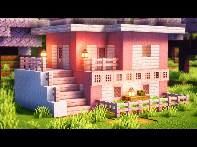 Minecraft: How to Build a Survival Cherry House | Tutorial🏠