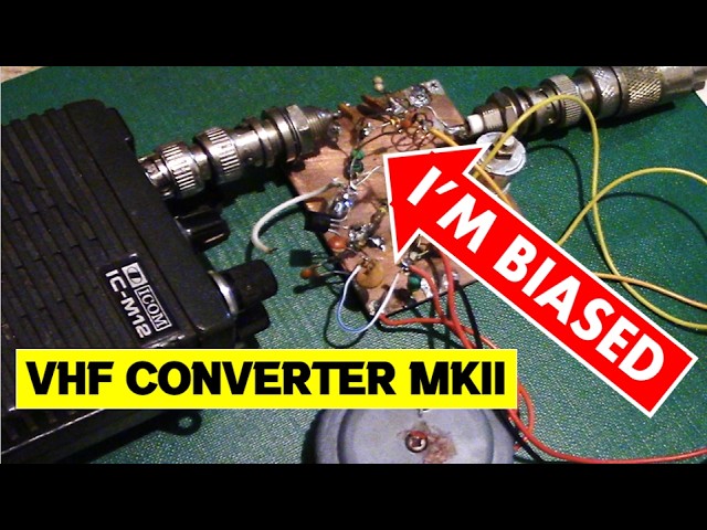 VHF converter with biased silicon diode mixer