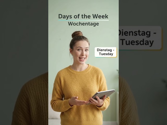 Learn  Day of  the week in German 🇩🇪❤️