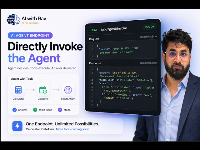 Build an AI Agent API with Tools (Calculator + DateTime) | Production Ready