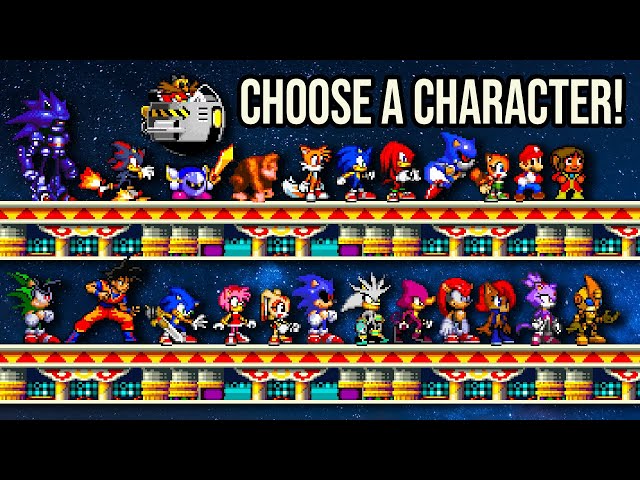 Sonic game with over 30 playable characters, Online Multiplayer, & Level Up System!